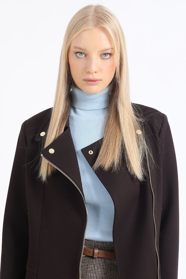 Chaqueta Biker, Chocolate Liola-2
