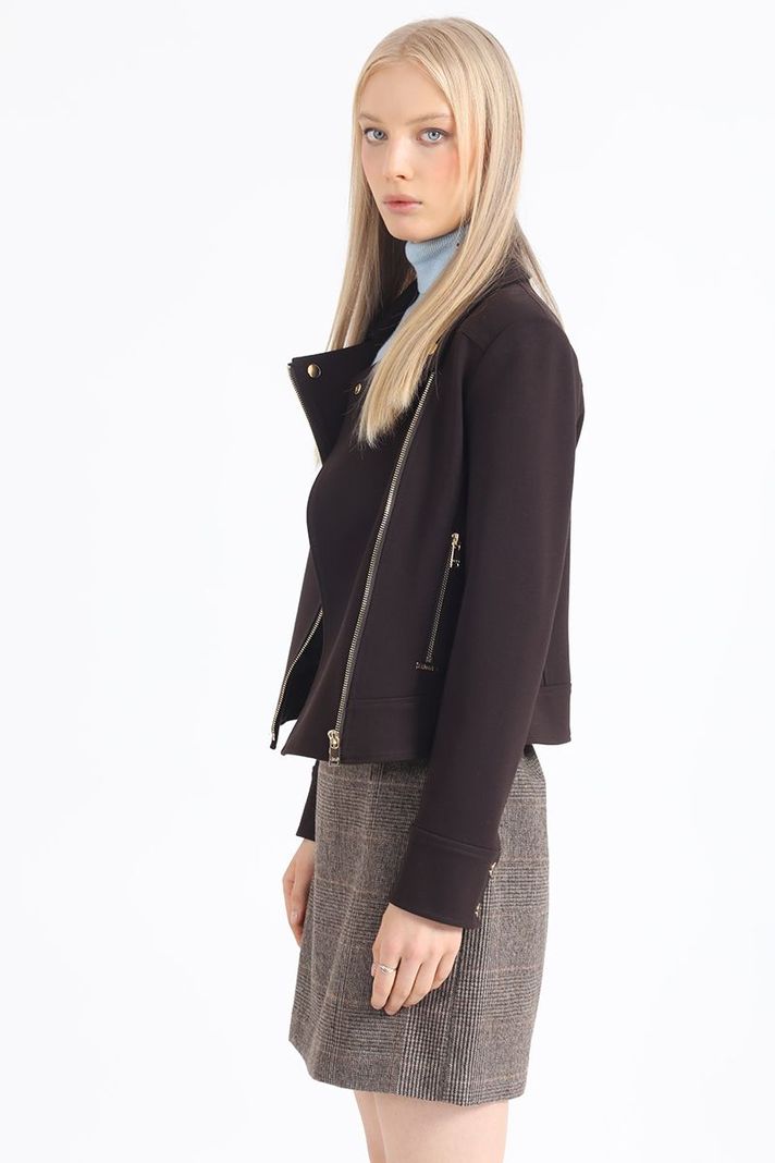 Chaqueta Biker, Chocolate Liola-3