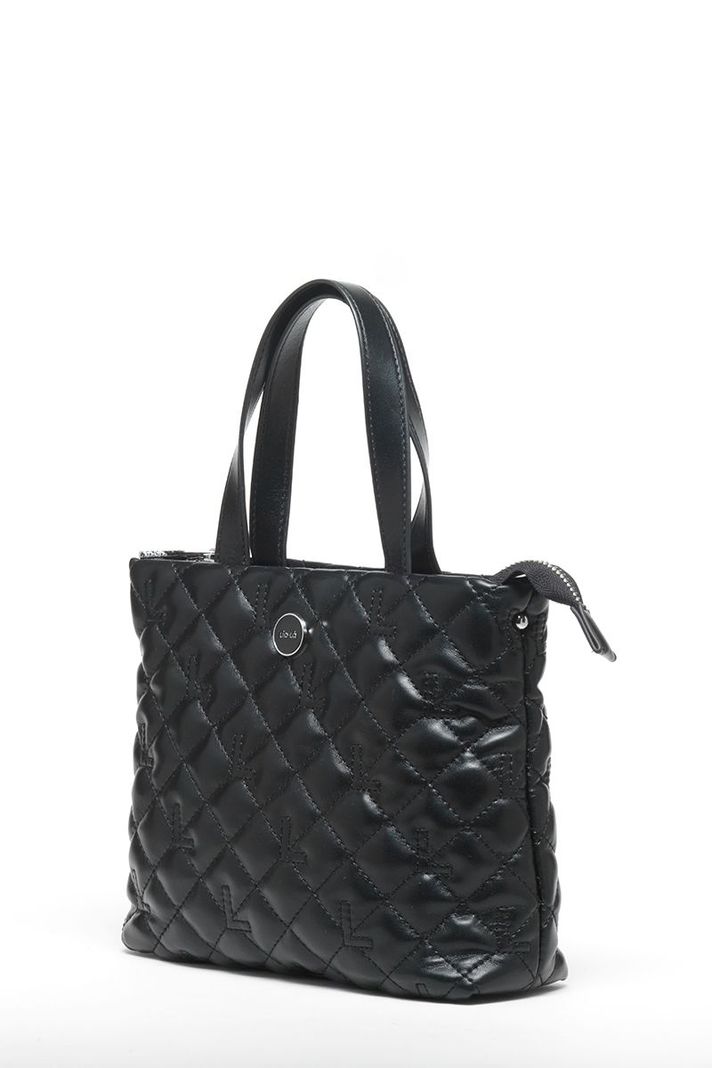 Cartera Cross Bag, Efecto Cuero Acolchado, Negro Liola-1