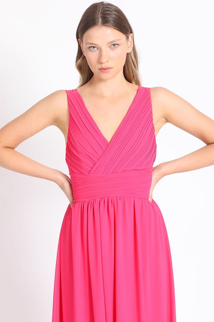 Vestido Maxi Fucsia Liola-4