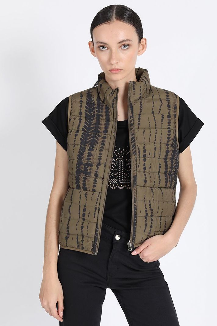 Parka Reversible Con Estampado, Verde Liola-0