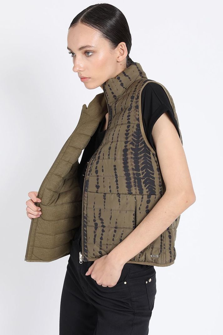 Parka Reversible Con Estampado, Verde Liola-2