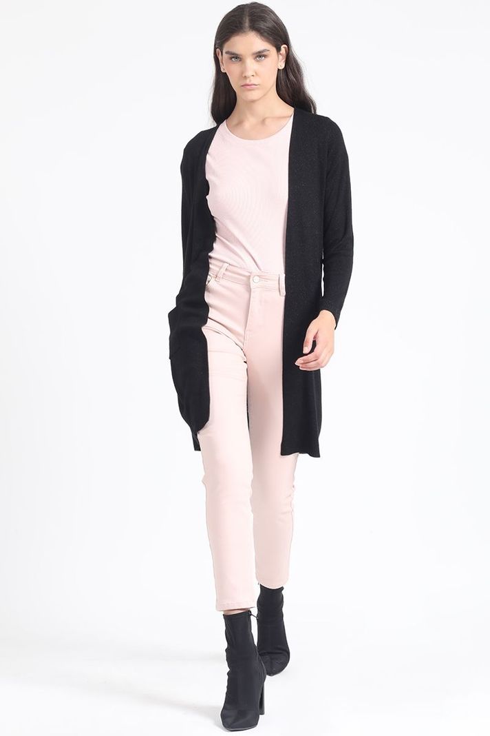 Jeans Skinny Color, Tiro Medio, Con Bordado, Rosa Liola-1