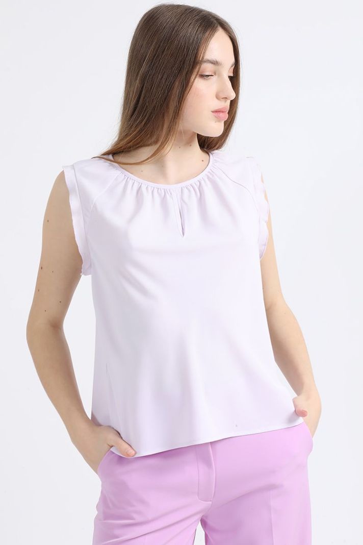 Blusa Volantes Romantico, Lila Liola-1
