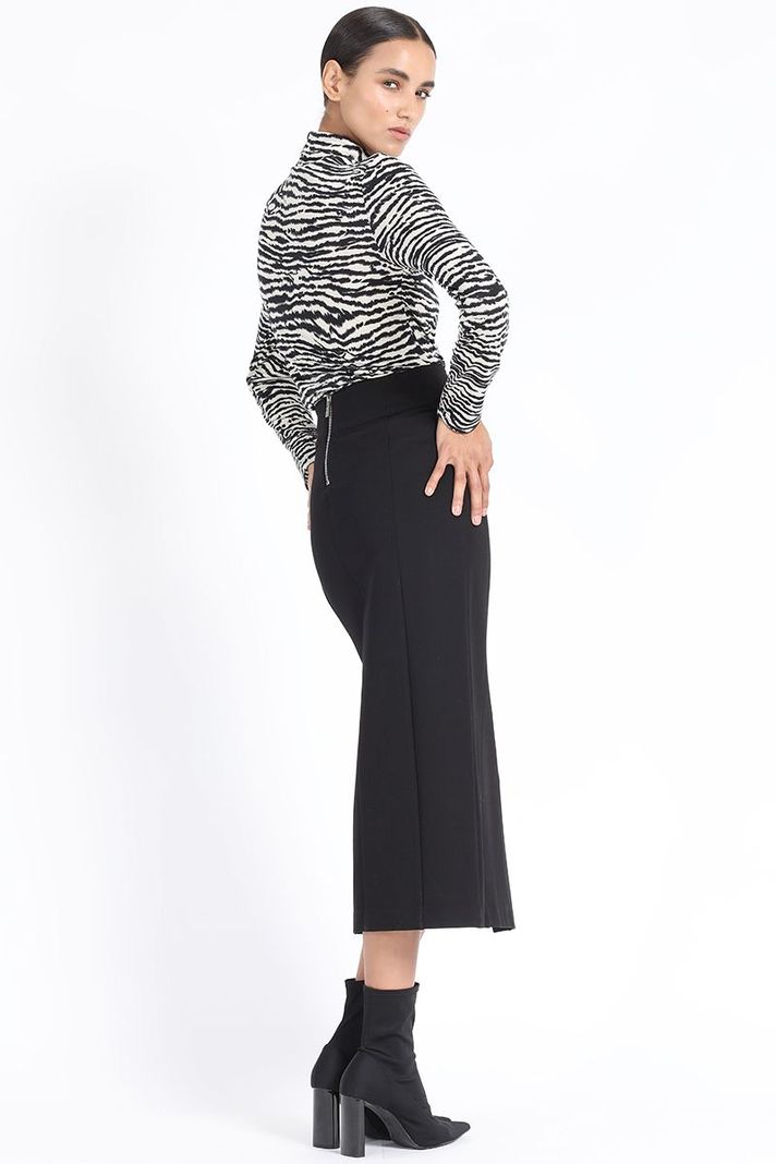 Falda Midi Tubo, Negro Liola-5