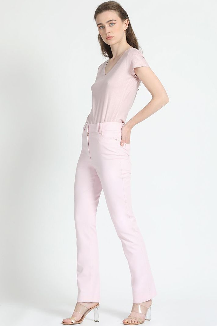Pantalon Recto Gabardina Falla Rosa Liola-1
