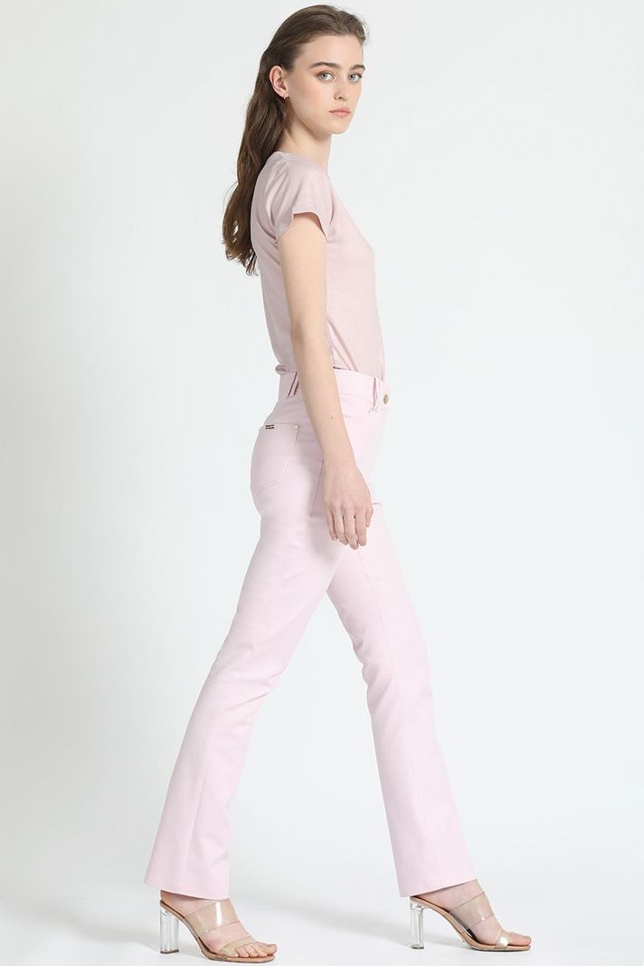 Pantalon Recto Gabardina Falla Rosa Liola-4
