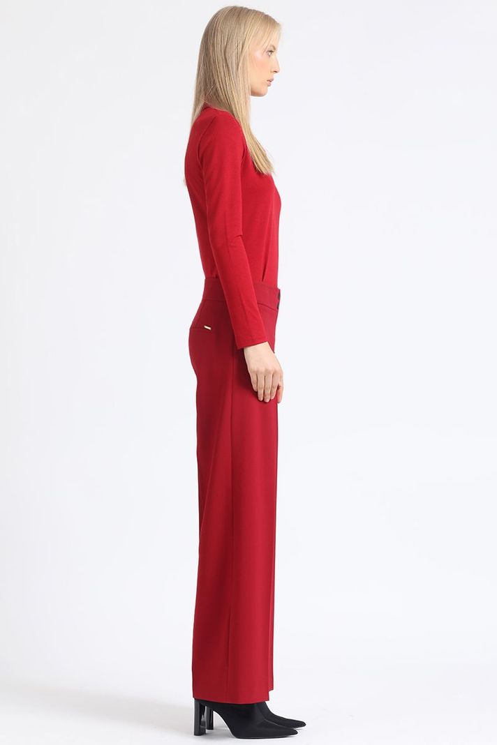 Pantalon Ancho Tiro Alto, Vino Liola-4