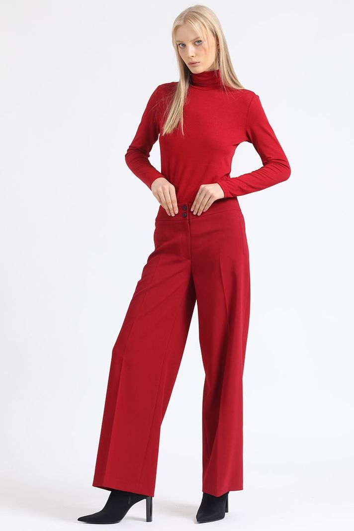 Pantalon Ancho Tiro Alto, Vino Liola-6