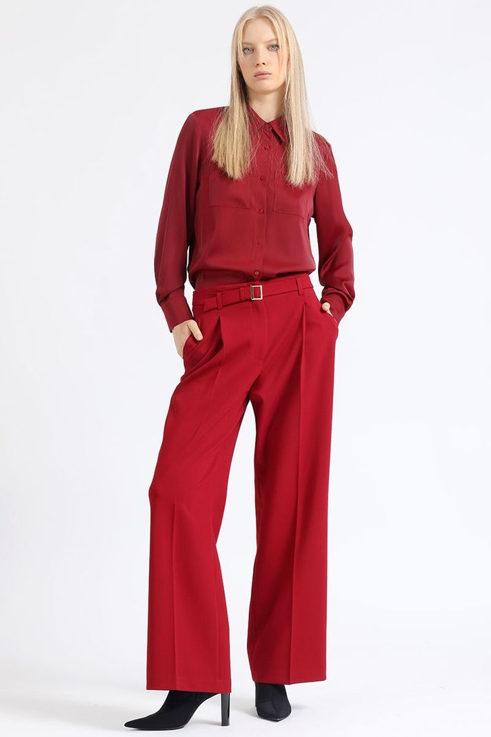 Blusa Basica Satin, Vino Liola-1