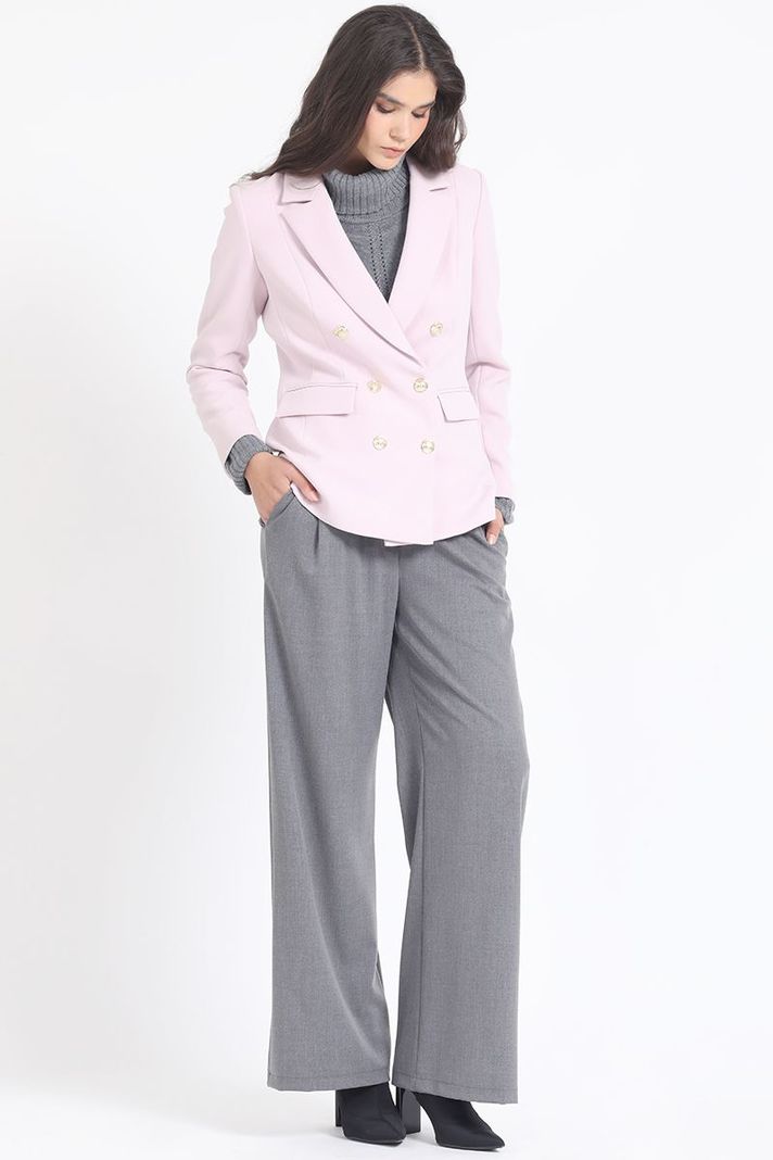 Blazer Entallado Cruzado, Rosa Liola-1
