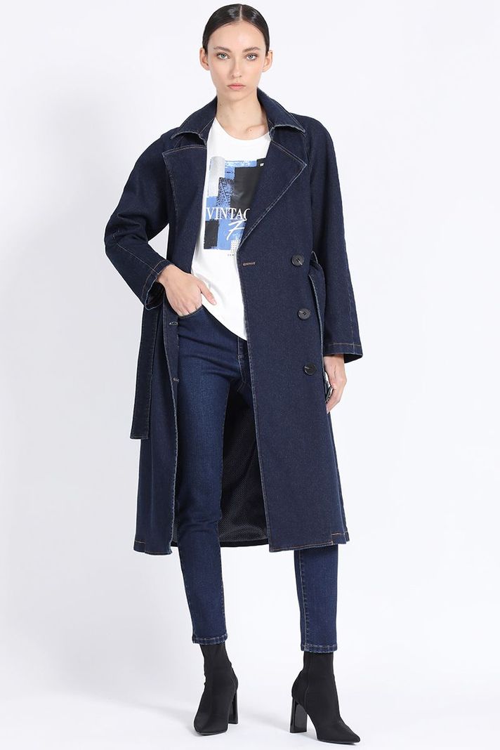 Trench Denim Fantasia, Indigo Liola-5
