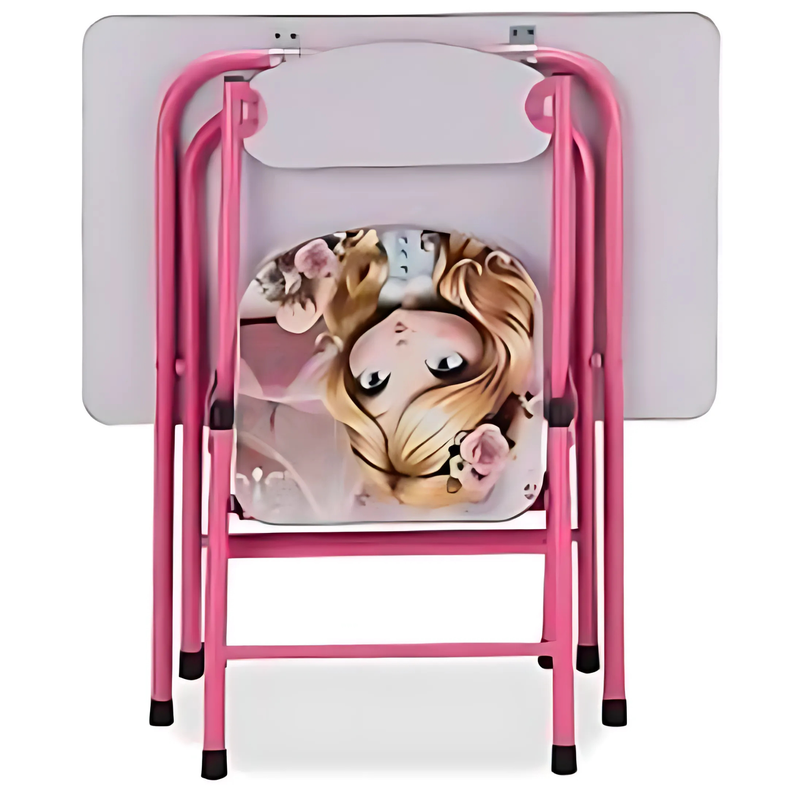Mesa + Silla Plegables Escritorio con Altura Ajustable para Niñas-1