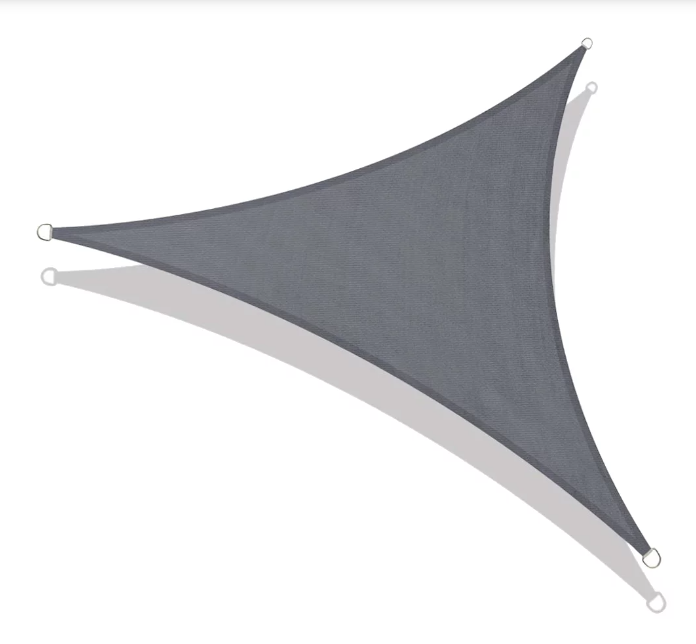 Toldo Vela Sombra Rectangular 5x5x5 Gris-0
