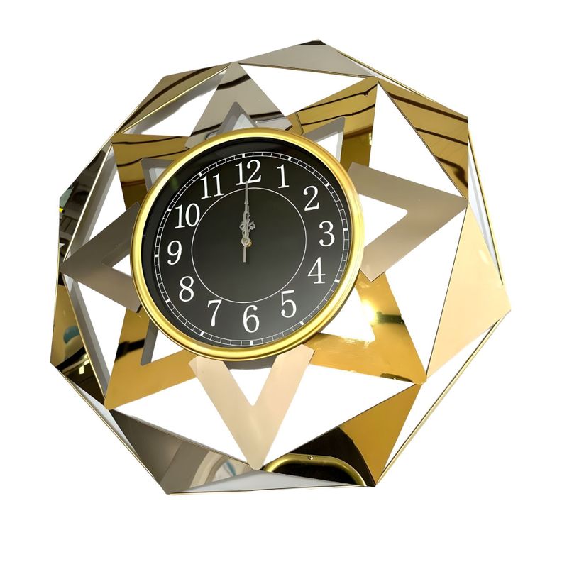 Reloj Metálico Estilo Sol Geométrico-0