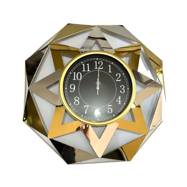 Reloj Metálico Estilo Sol Geométrico-1