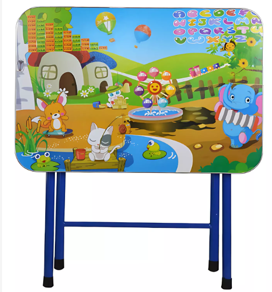 Mesa + Silla Plegables con Altura Ajustable Escritorio Niños-0