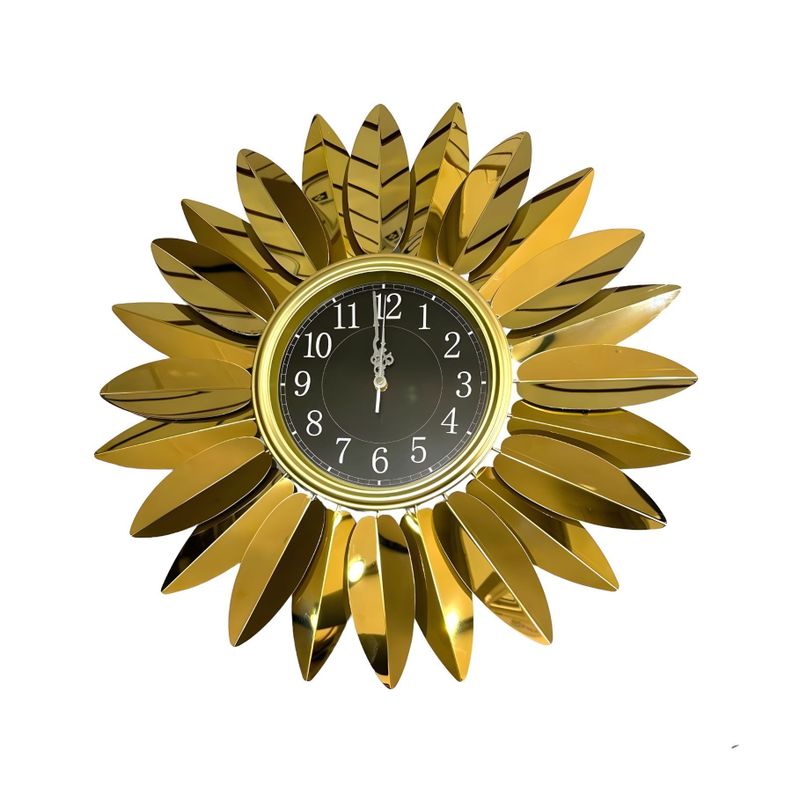 Reloj Metálico de Muro Estilo Sol de 60cm x 60cm-2