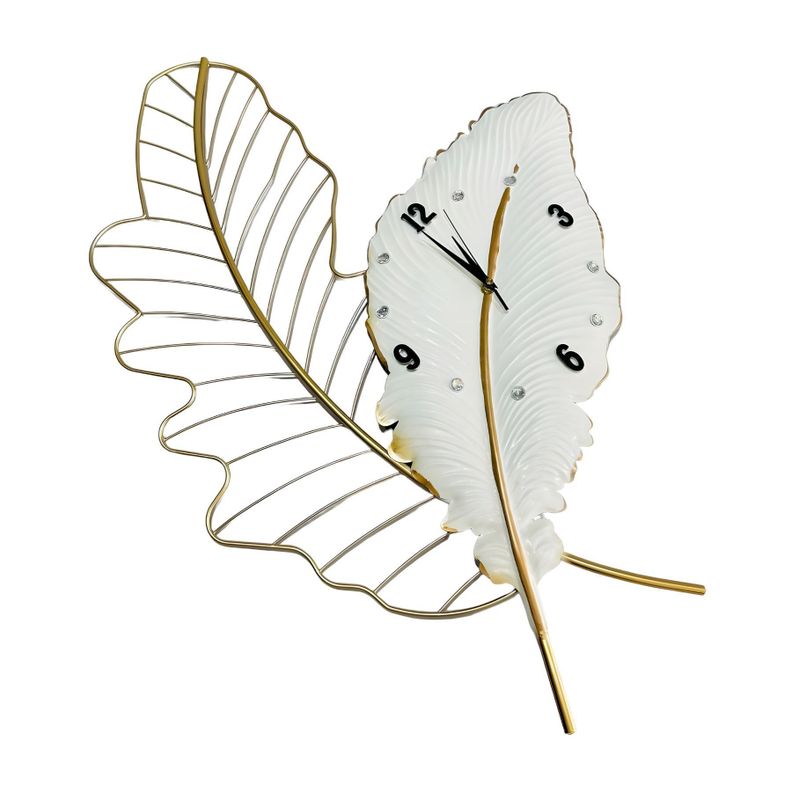 Reloj Metalico Diseño Hoja de 78cm x 55cm-0