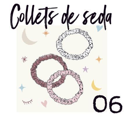 Scrunchies 100%  Seda Blanco Negro y Gris (3)-1