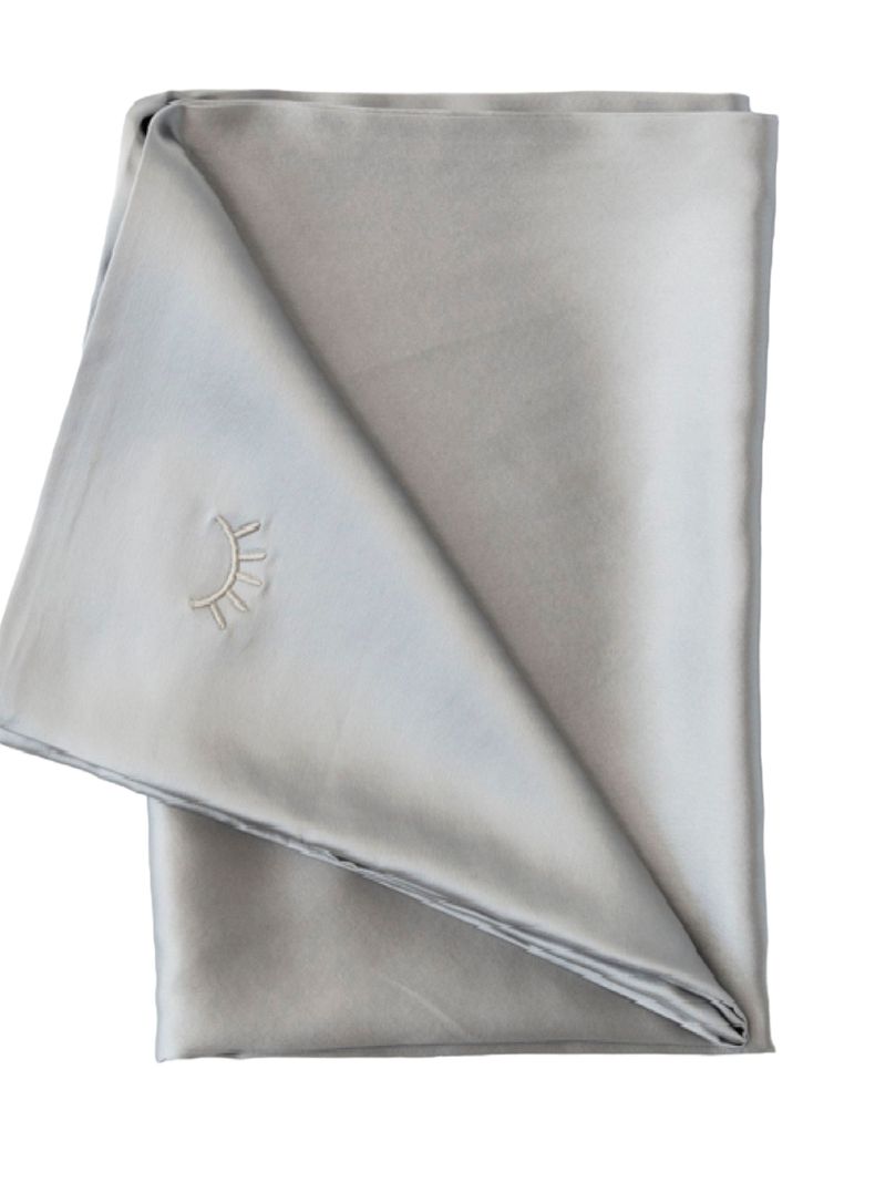 Funda 100% Seda de 25mm Queen Gris Perla-0