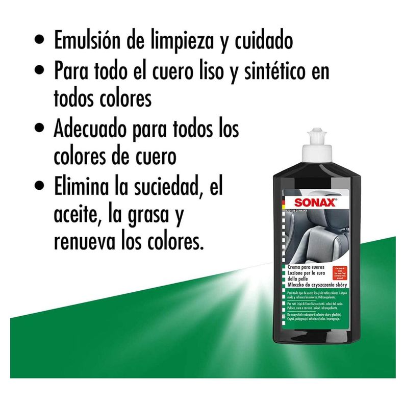 Loción Cuero Sonax 250 ml Protege tus Asientos de Cuero-4