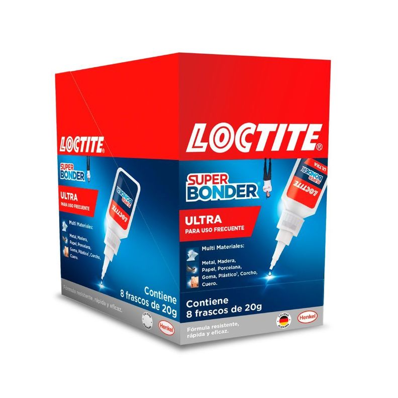 Caja 8 Uni Adhesivo Instantáneo Ultra Fuerte 20g  Loctite-0