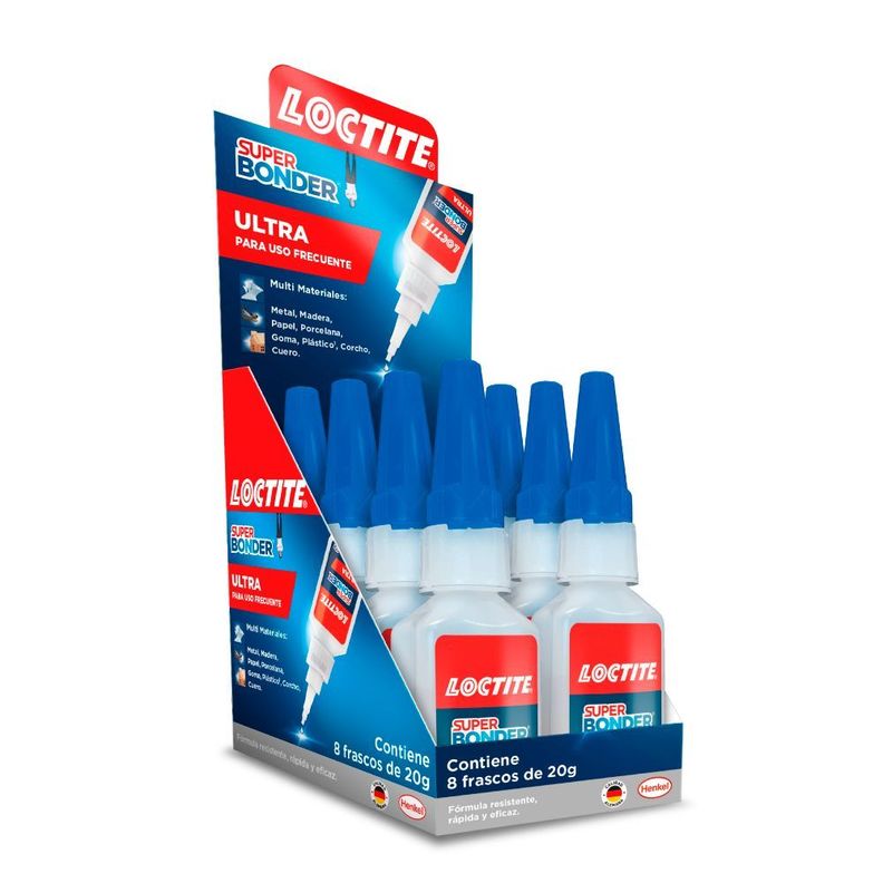 Caja 8 Uni Adhesivo Instantáneo Ultra Fuerte 20g  Loctite-1
