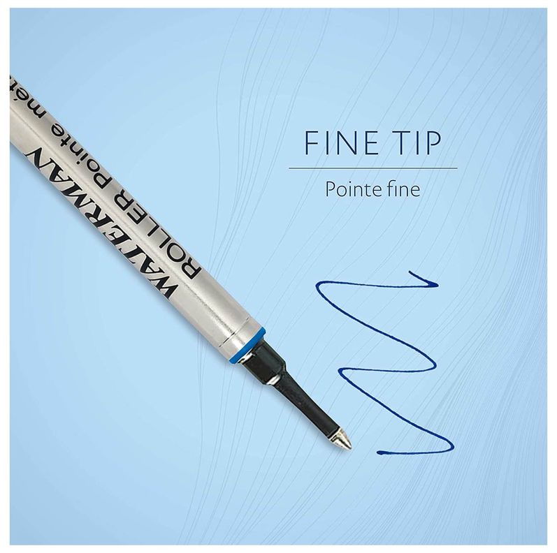 Recambio Para Bolígrafo De Punta Fina Rodante Azul Waterman-2