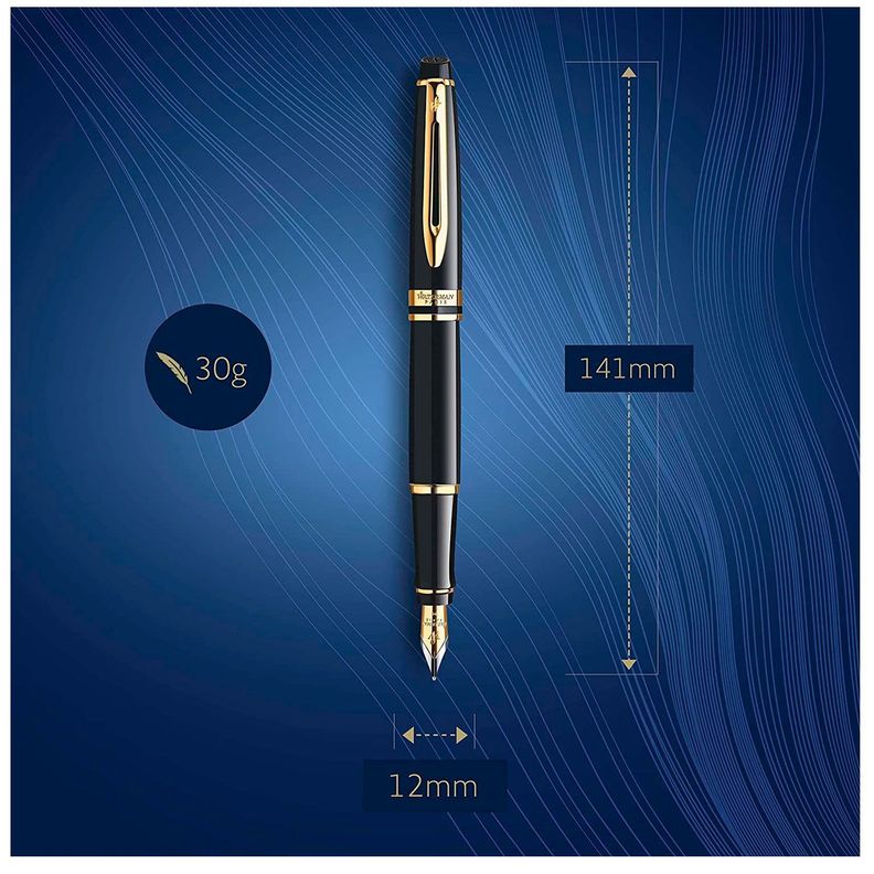 Waterman Expert 3 Negro Pluma Fuente Black/Gold-2