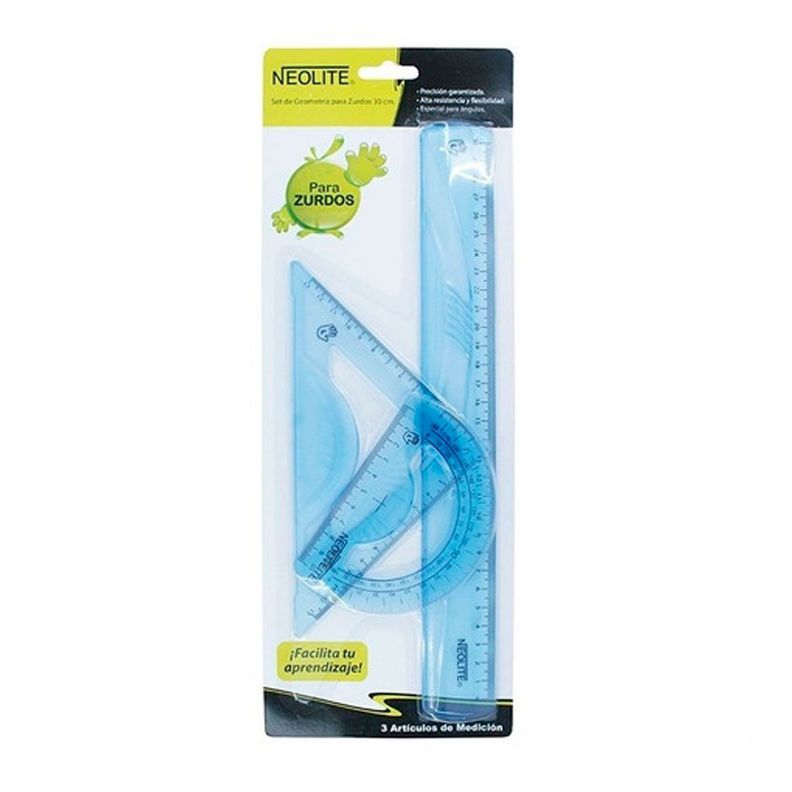 Set  Para Zurdos Cota Carton + 3 Lapices + Set  Geometria-4