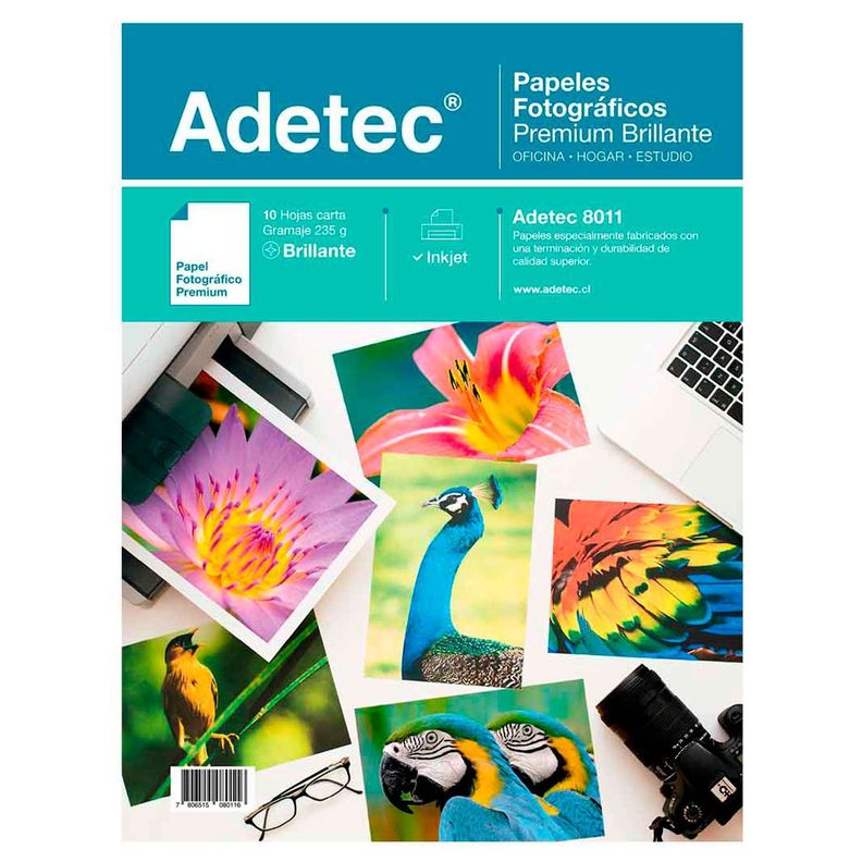 Papel Fotográfico Inkjet Carta Brillante 235gr 10 Hojas-0
