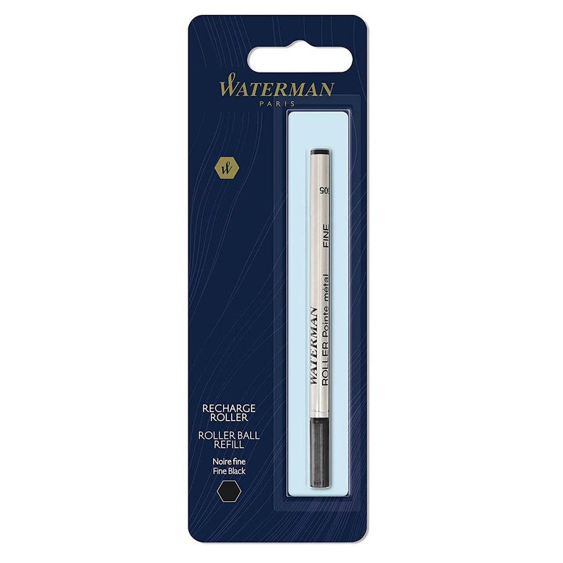 Recambio Para Bolígrafo De Punta Fina Rodante Negro Waterman-0