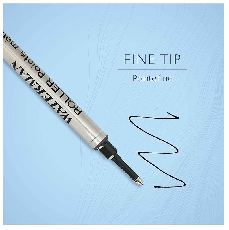Recambio Para Bolígrafo De Punta Fina Rodante Negro Waterman-5