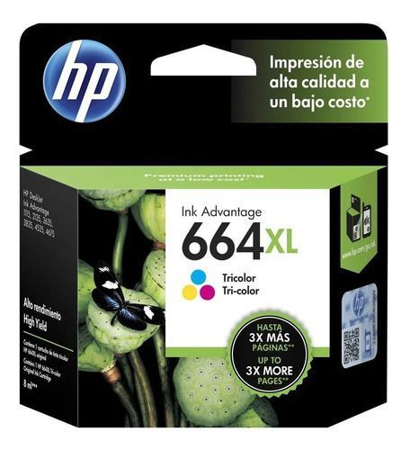 Hp Tinta Alto Rendimento 664xl Color-0