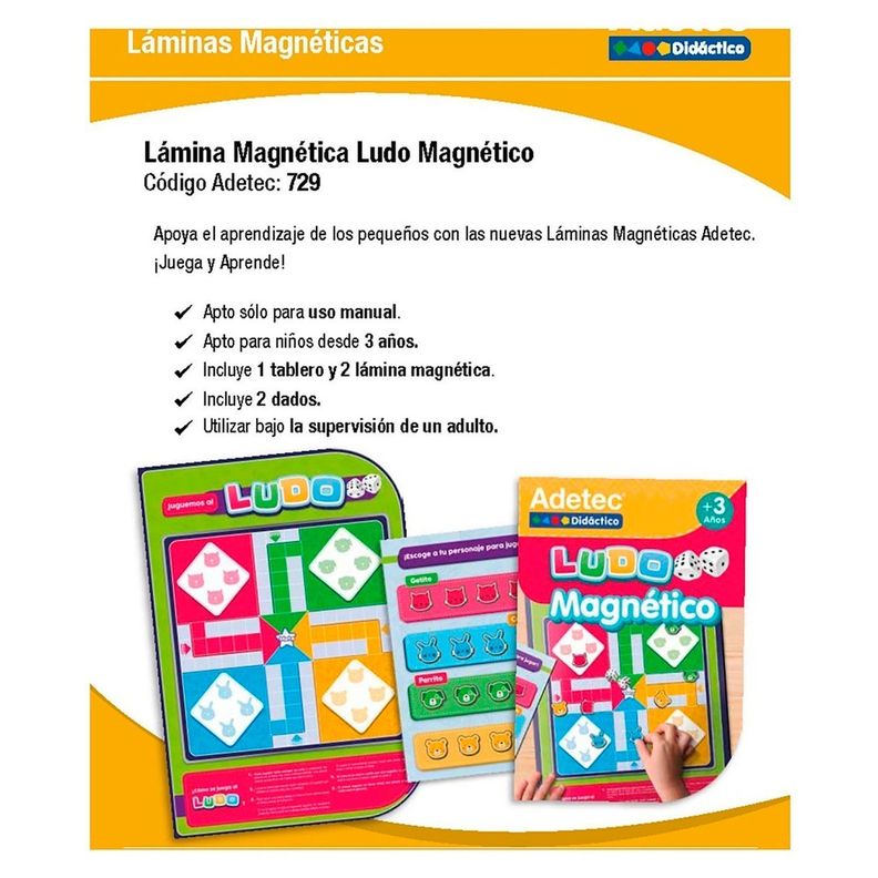Juego De Mesa Ludo Laminas Magnetica Incluye Dados-2