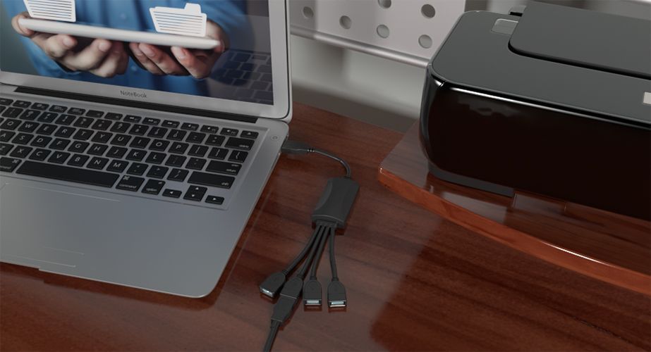 Adaptador Hub Usb 2.0 De 1 Puerto Usb A 4 Puertos Usb Xtech-2
