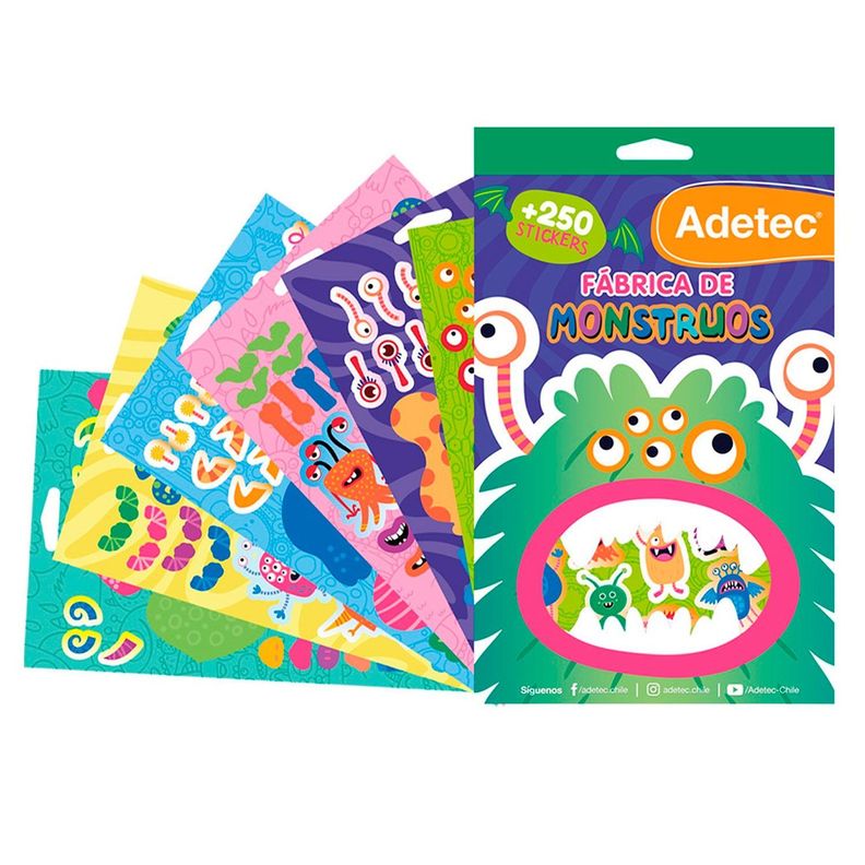 +250 Stickers Fábrica De Monstruos-1
