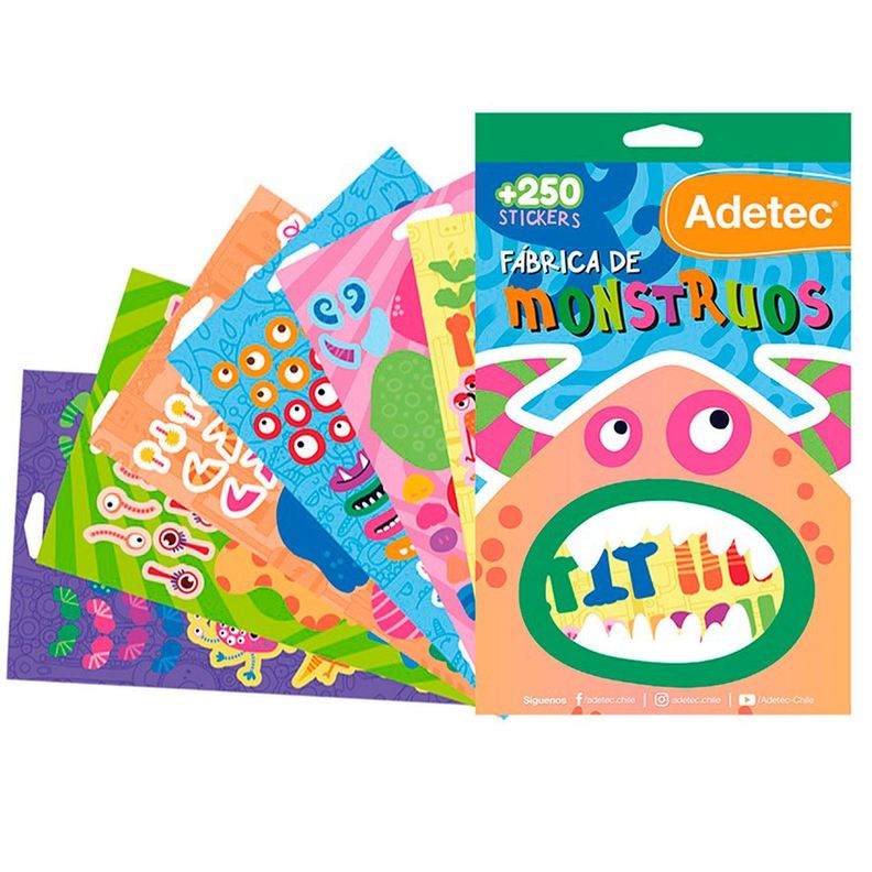 +250 Stickers Fábrica De Monstruos-2