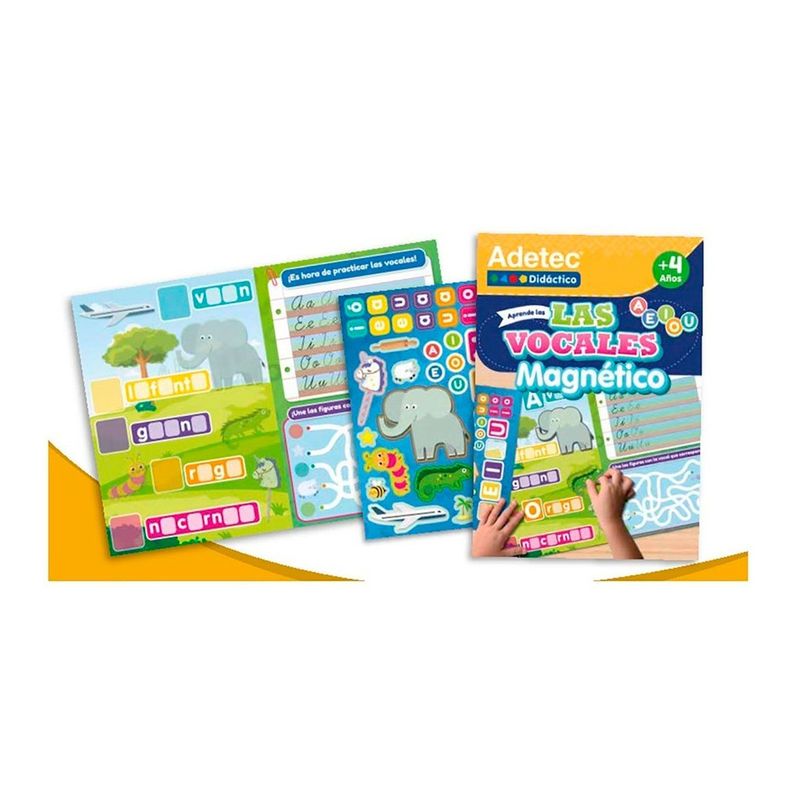 Juego Didacti Educativo Aprende Las Vocales Lamina Magnetica-4