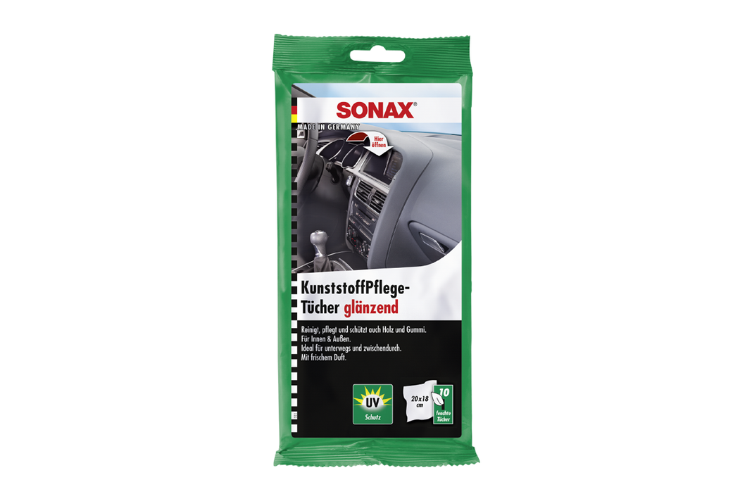 Kit Automovil Limpieza Toallitas Humedas + Limpiaparabrisas Sonax-3