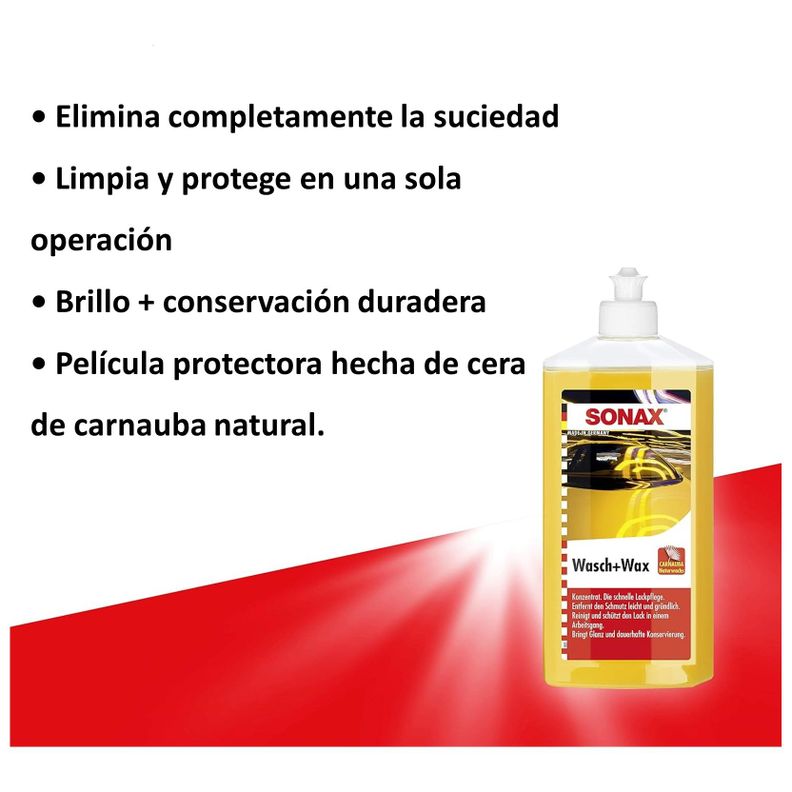 Shampoo con Cera SONAX 500ml - Protección y Brillo Duradero-4