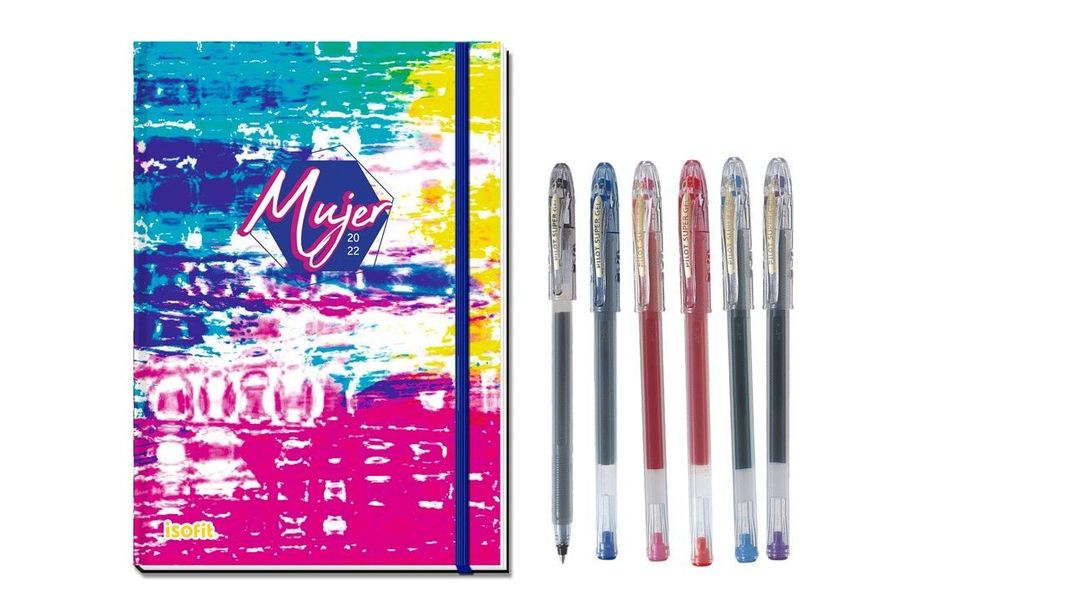 Agenda Mujer Año 2022 + 6 Lapices Pilot Super Gel / Libreta A-0
