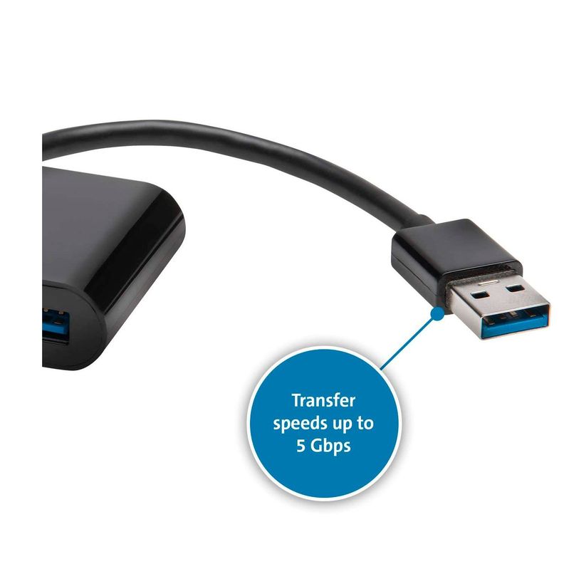 Kensington UH4000 - Hub - 4 x SuperSpeed USB 3.0 - sobremesa-2