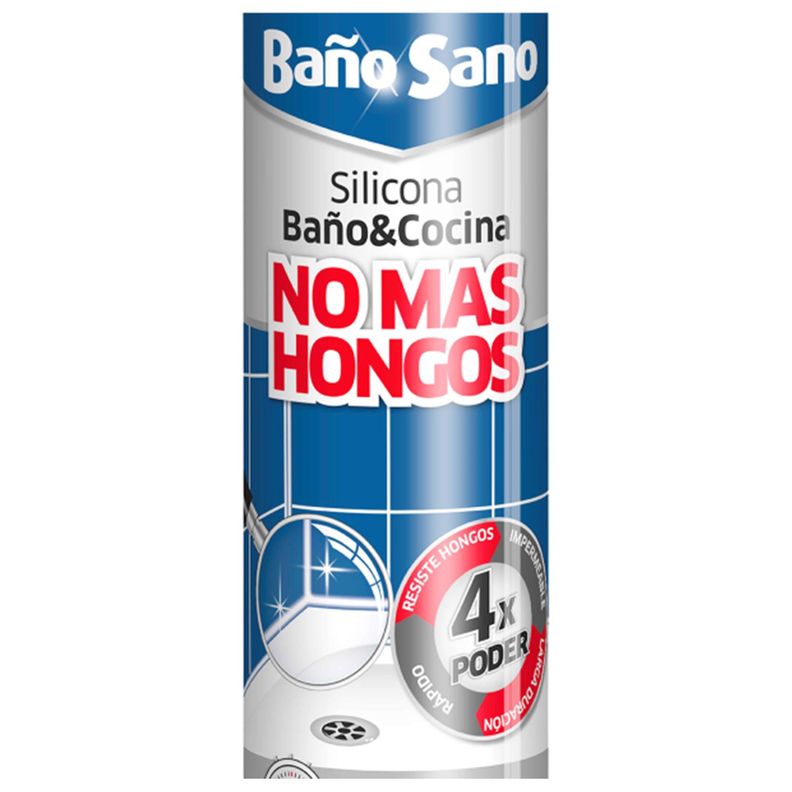 Silicona Acética Antihongos Baño y Cocina Blanco Agorex-3