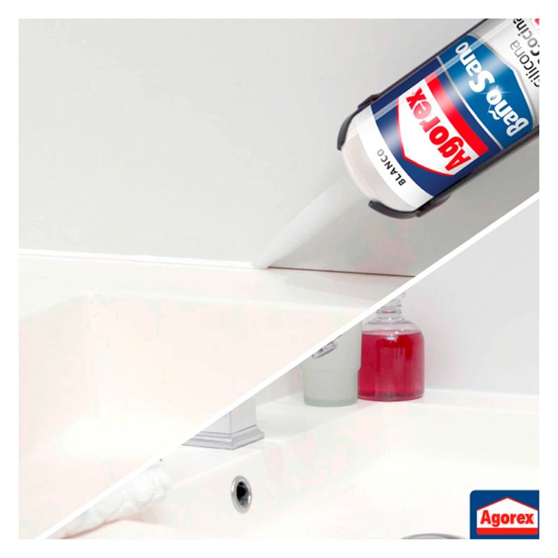Silicona Acética Antihongos Baño y Cocina Blanco Agorex-4