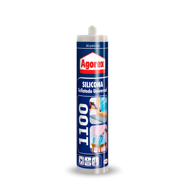 Silicona Sellante Profesional Agorex 1100 Aluminio 300Ml-0