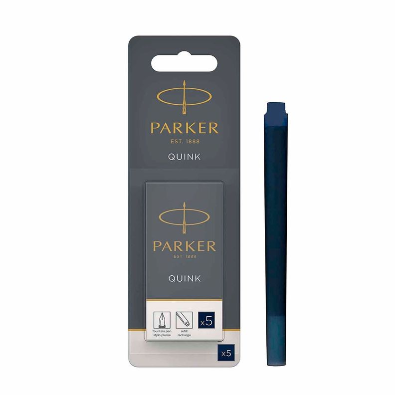 5 Repuestos Parker Quink Para Plumas Cartuchos Tinta Morado-0