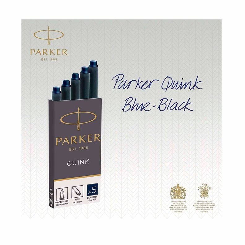 5 Repuestos Parker Quink Para Plumas Cartuchos Tinta Morado-5