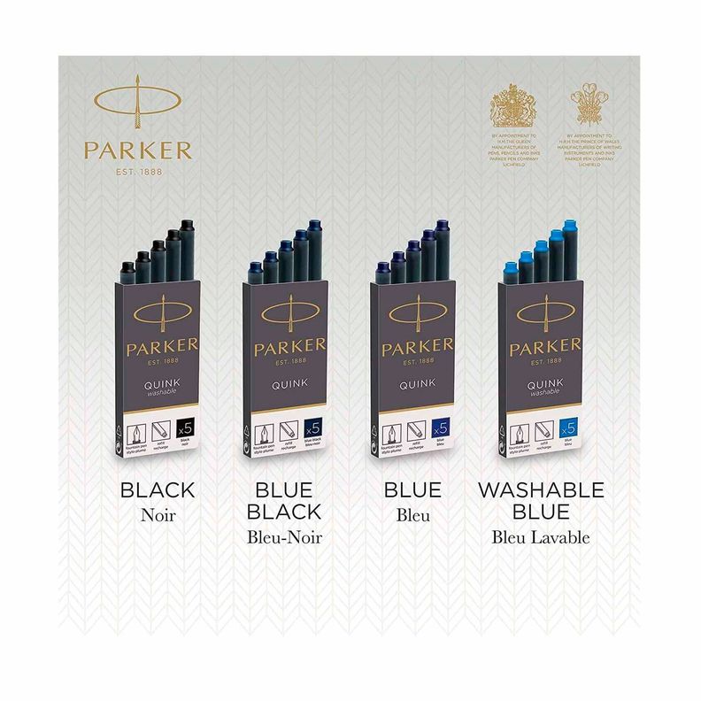 5 Repuestos Parker Quink Para Plumas Cartuchos Tinta Morado-6
